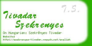 tivadar szekrenyes business card