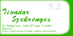 tivadar szekrenyes business card